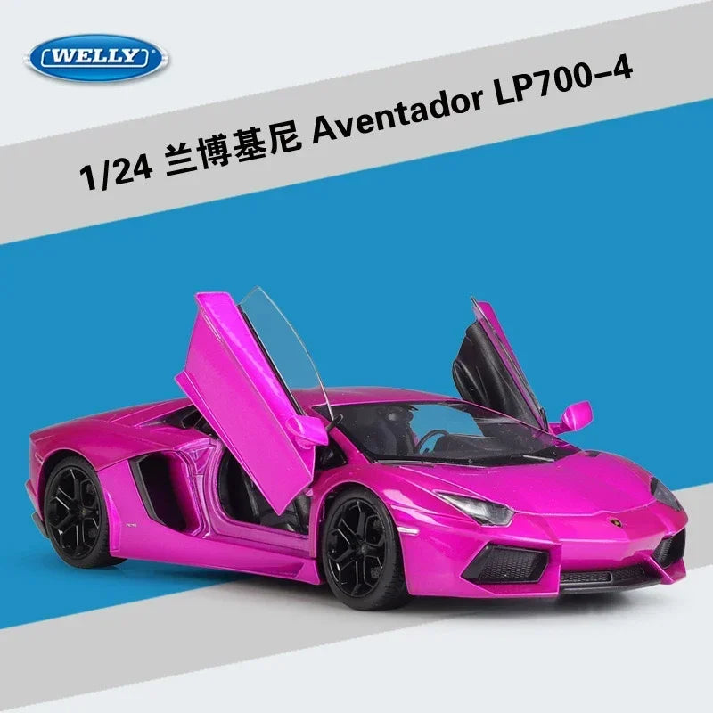 1:24 Lamborghini Aventador LP700-4 Simulation Alloy Car Model  - Suitable for Children's Toys and Collections