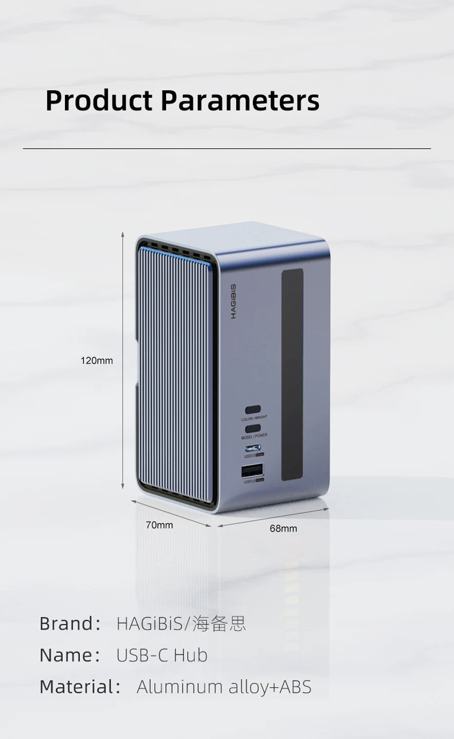 🚀💻 Hagibis USB-C Docking Station – Dual HDMI + M.2 SSD Enclosure (U100 Series)