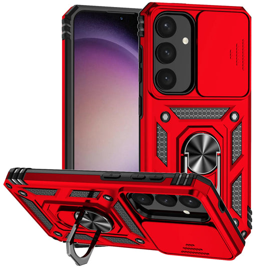 Luxury Armor Case with Ring Holder & Slide Camera Cover for Samsung Galaxy S Series