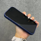 Luxury Orange Matte Transparent Case with Metal Buttons for iPhone 17 Pro Max