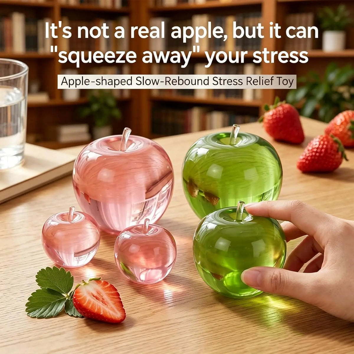 Apple Squishy Toy – Soft Fruit Sensory Squeeze Fidget