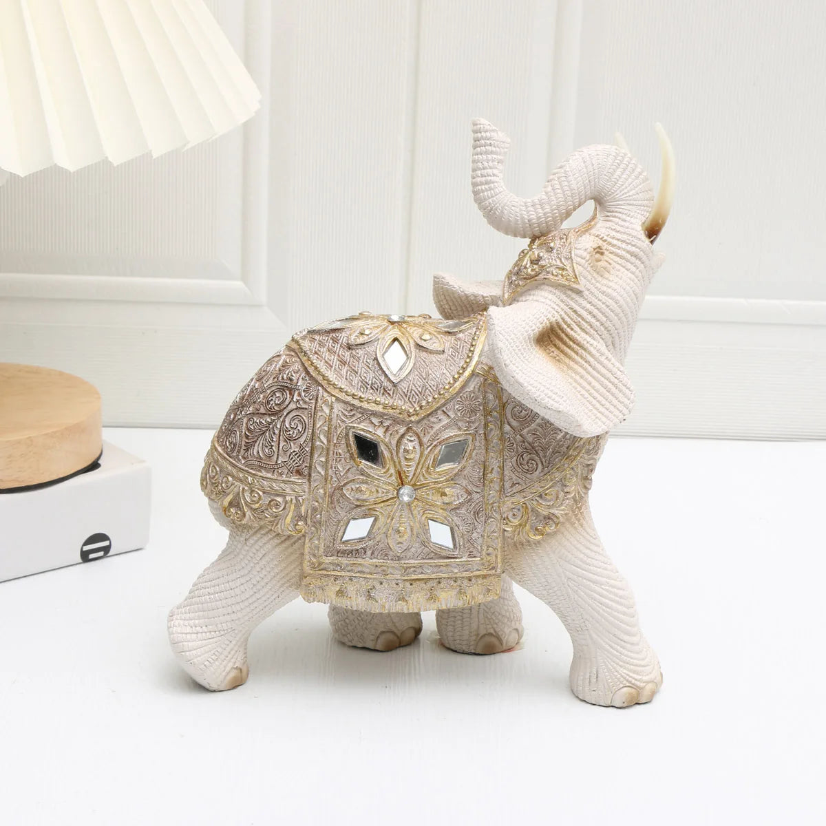 🐘✨ Lucky Elephant Feng Shui Statue 💰 | Wealth Attraction Decorative Sculpture 🏡 | Vibrant Elephant Figurine for Home & Office Décor