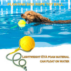 🎾🐶 EVA Floating Dog Ball – Bite Resistant Pull Ring Rope Toy