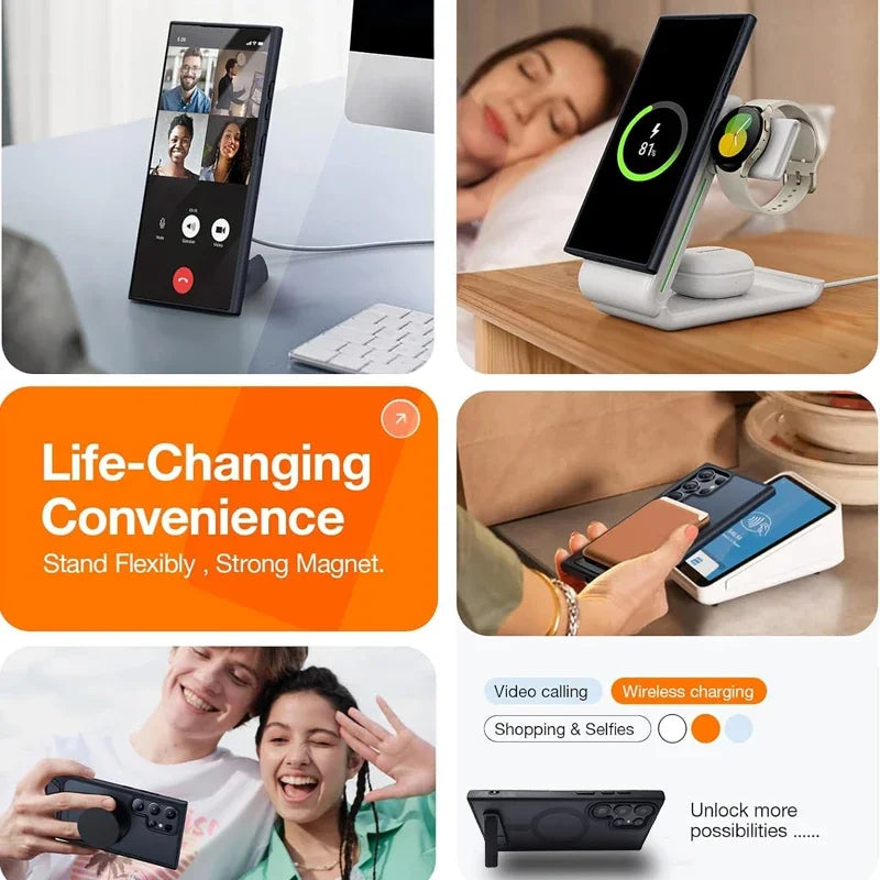 UYUXIO Magnetic Kickstand Case for Samsung Galaxy S & A Series