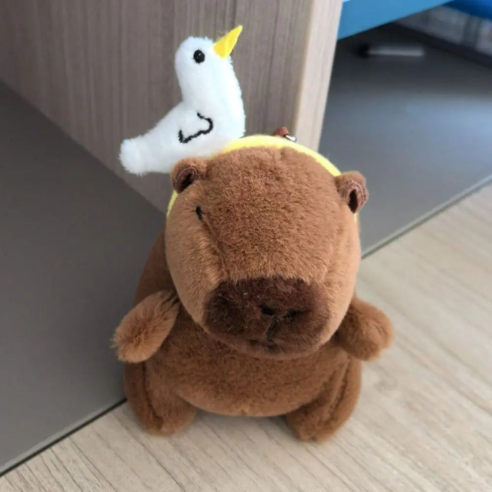 🦫🪽 Cute Capybara Plush Toy – Fluffy Anime Stuffed Animal with Hoodie & Wings | Small Simulation Doll Gift
