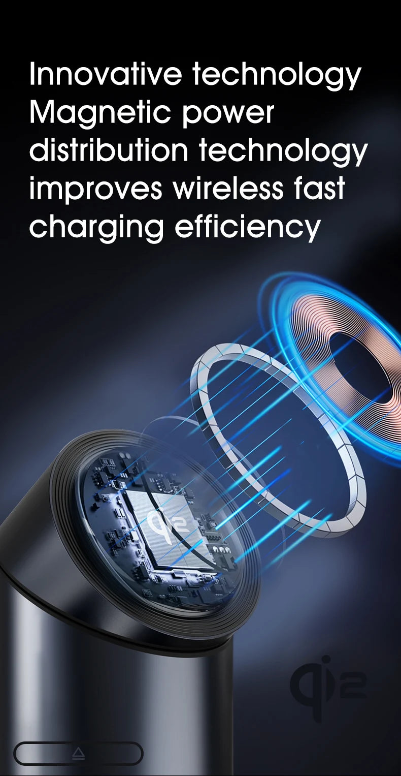 Qi2 3-in-1 Magnetic Wireless Charger – Touch Button Fast Charging Dock