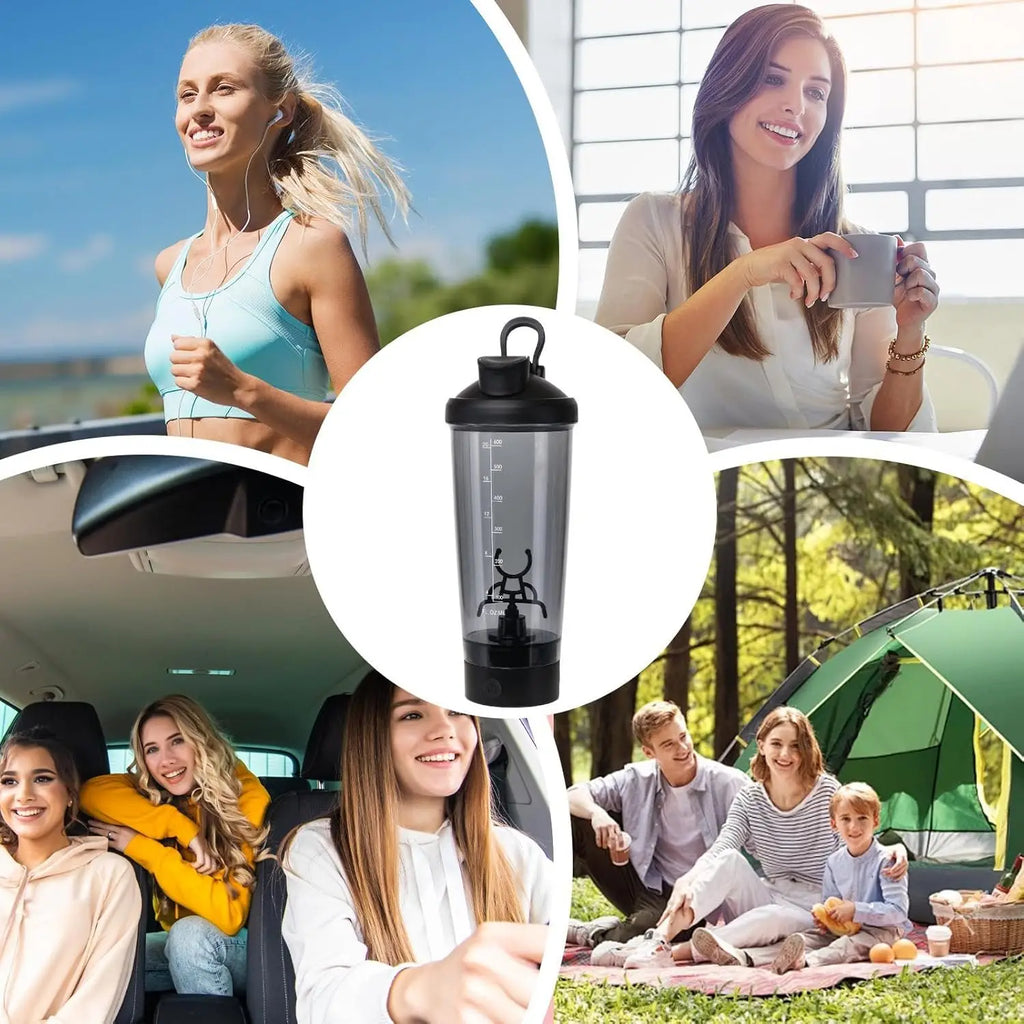 ⚡🥤 Detachable Electric Protein Shaker Cup – USB Rechargeable