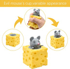 Cheese Mouse Squishy Stress Ball – Cute Sensory Squeeze Fidget Toy