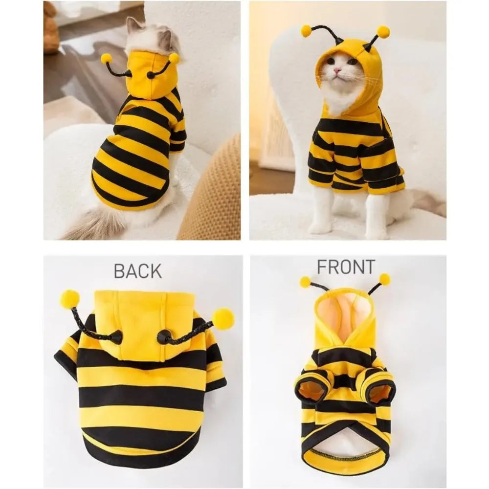 Bee Pet Hoodie – Cute Halloween Costume for Dogs & Cats