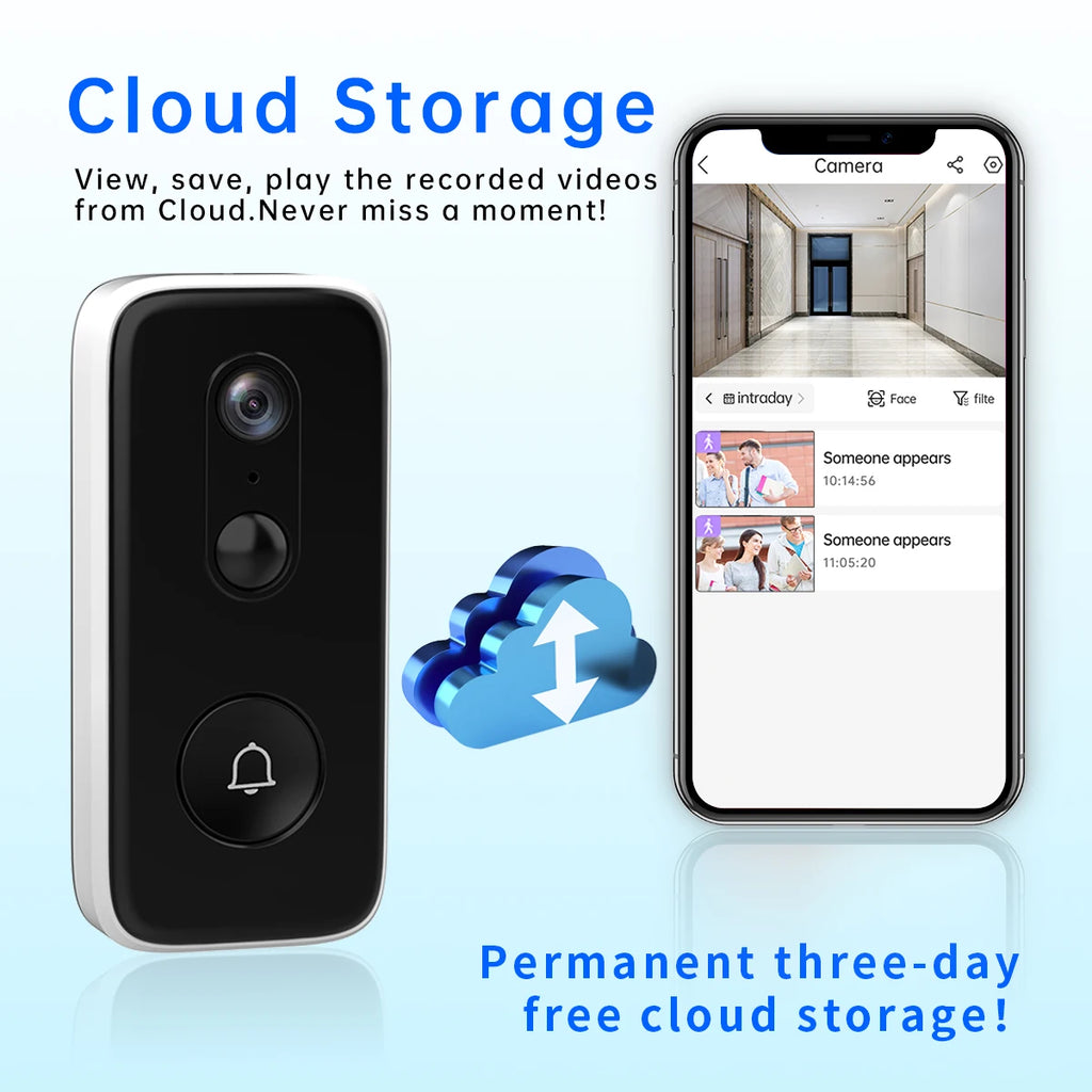 🔔📹 JOOAN 2K Intelligent WiFi Video Doorbell | Smart Home Camera Intercom 🔐 | Outdoor Battery-Powered Wireless Security Doorbell
