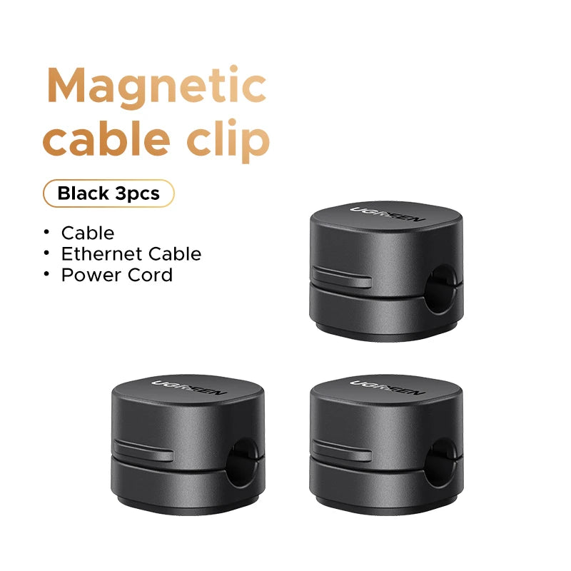 🧲🔌 UGREEN Magnetic Cable Organizer Clips – Desk Cord Holder