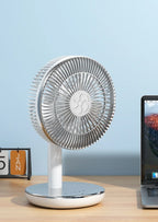 🌬️🔋 7200mAh Rechargeable Desktop Fan – High Wind Portable Table Fan