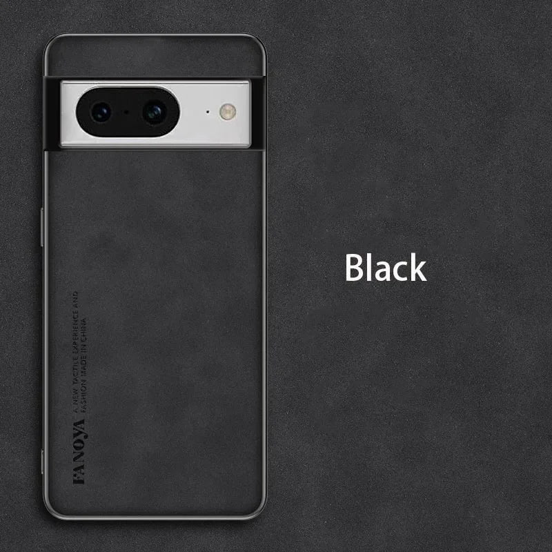 Sheepskin Leather Silicone Bumper Case for Google Pixel Series