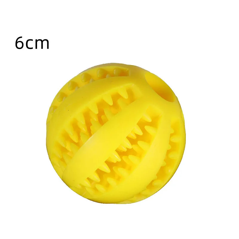 Natural Rubber Dog Chew Toy Ball – Extra-Tough Interactive Treat & Tooth Cleaning Ball 2" (5cm)