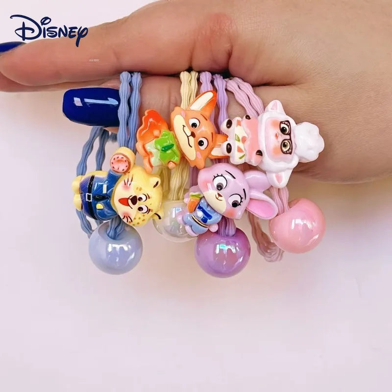 🐰🦊 Zootopia-Style Cartoon Anime 3D Plush Headband Set 🌈 | Cute Hair Accessories Rubber Bands & Hair Ties 🎀 | Colorful Gift for Girls