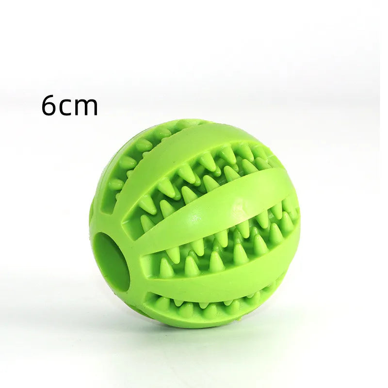 Natural Rubber Dog Chew Toy Ball – Extra-Tough Interactive Treat & Tooth Cleaning Ball 2" (5cm)