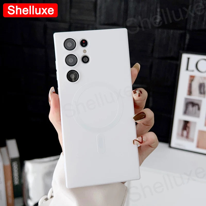 Luxury MagSafe Magnetic Soft TPU Case for Samsung Galaxy S25 Ultra / EDGE