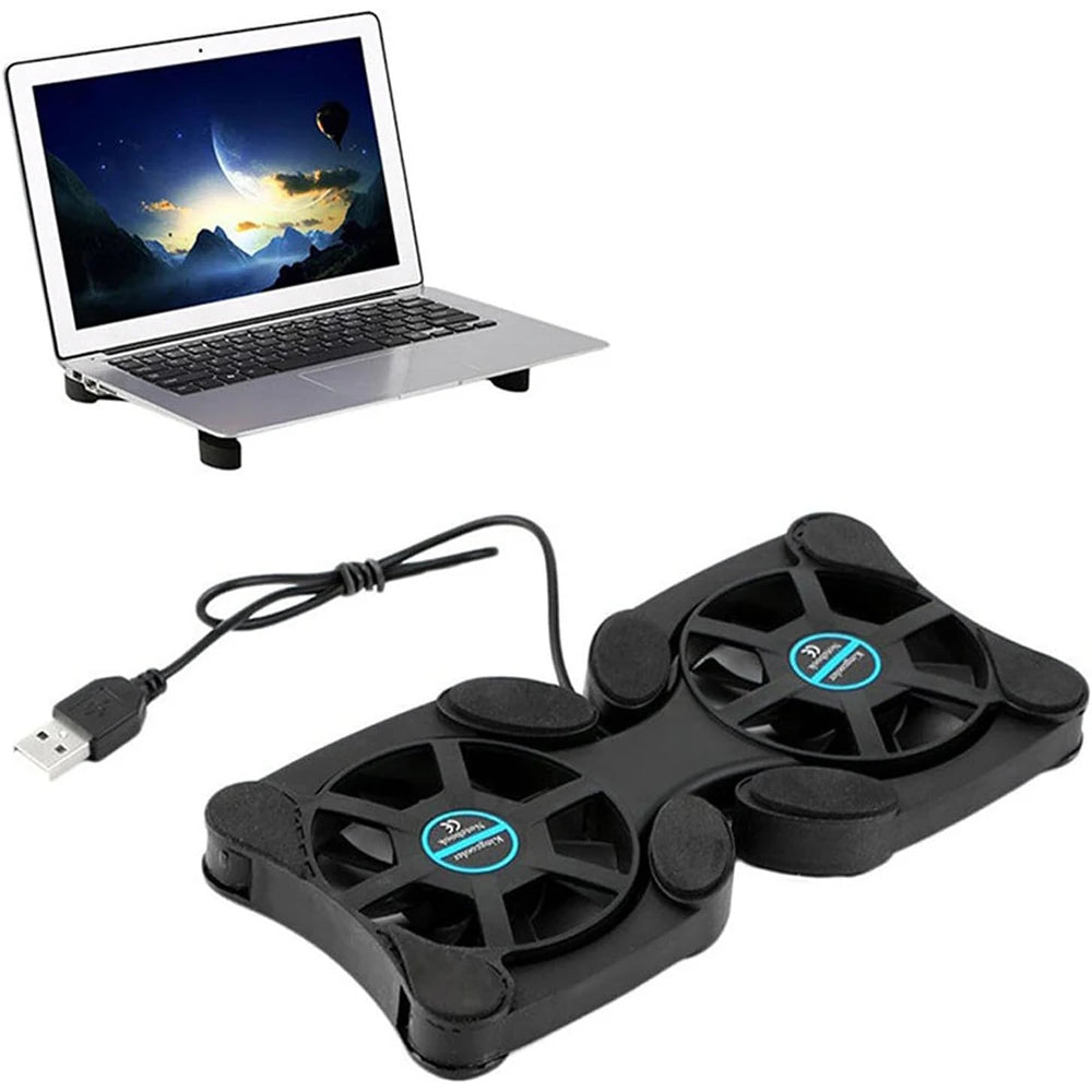 ❄️💻 Ultra Slim Laptop Cooling Pad – Low Noise Portable Cooler (7–15”)