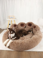 🛋️❄️ Fluffy Winter Dog Bed – Warm Pet Sofa Basket