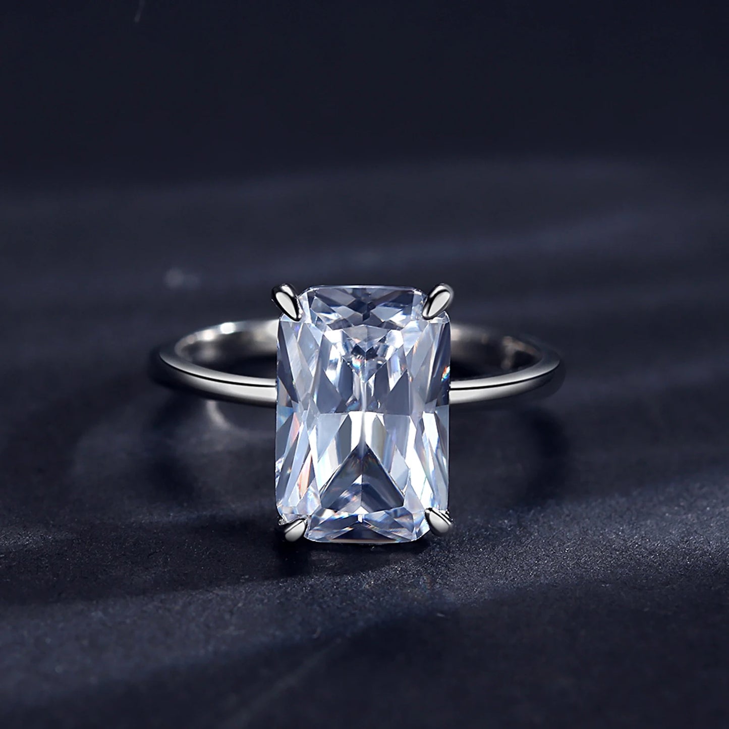 💎✨ Ailmay Luxury Clear CZ Ring – Solid 925 Sterling Silver
