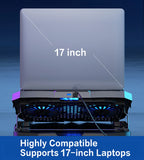 ❄️💻 Laptop Cooling Stand – 5 Height & 6 Wind Speed Adjustable (Up to 17”)