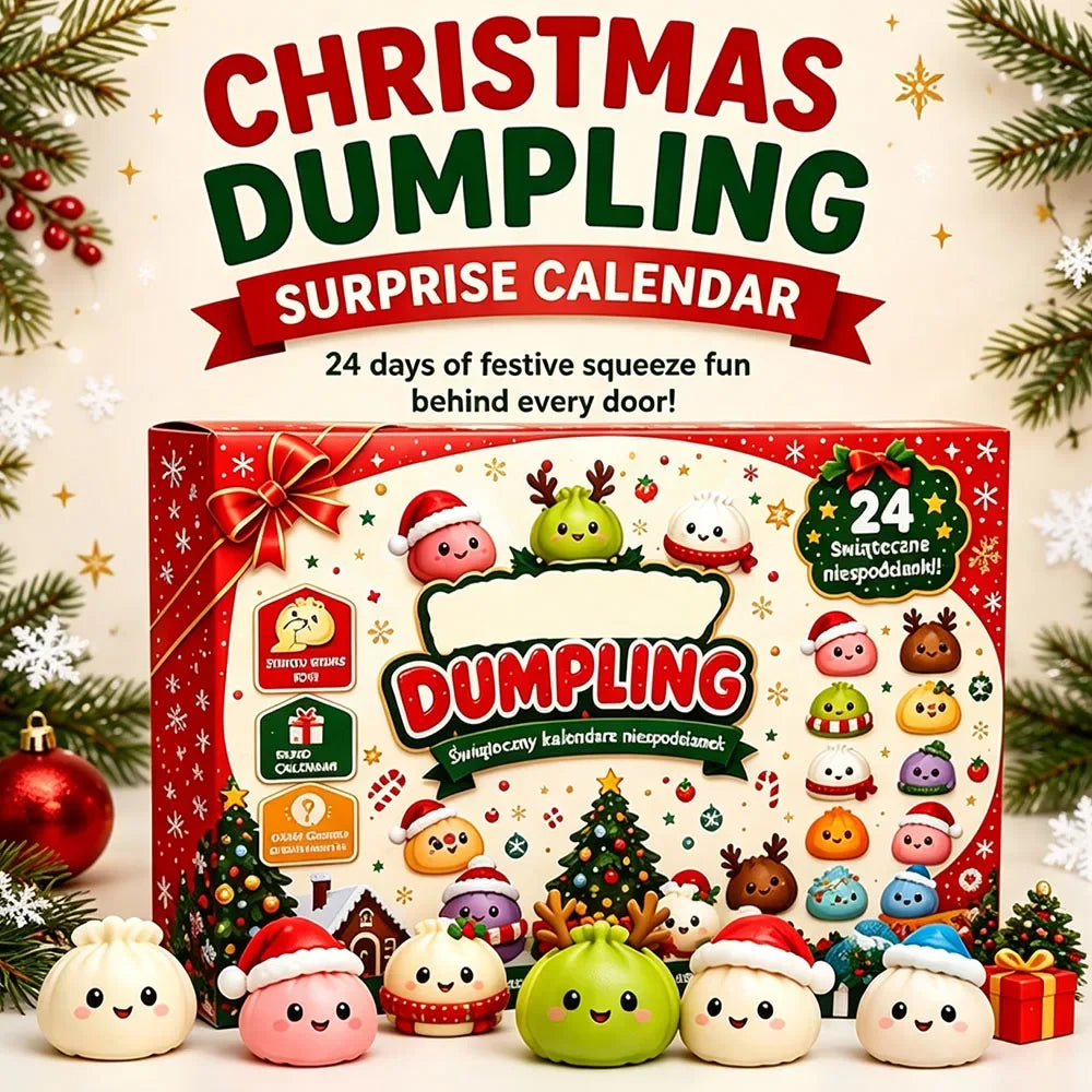 Christmas Advent Calendar – 24-Piece Dumpling Squishy Fidget Toy Set