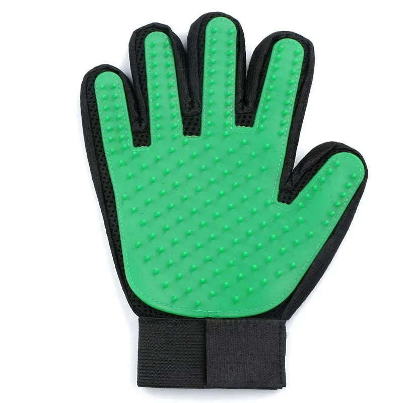 Silicone Pet Grooming Gloves – Hair Removal Brush for Dogs & Cats