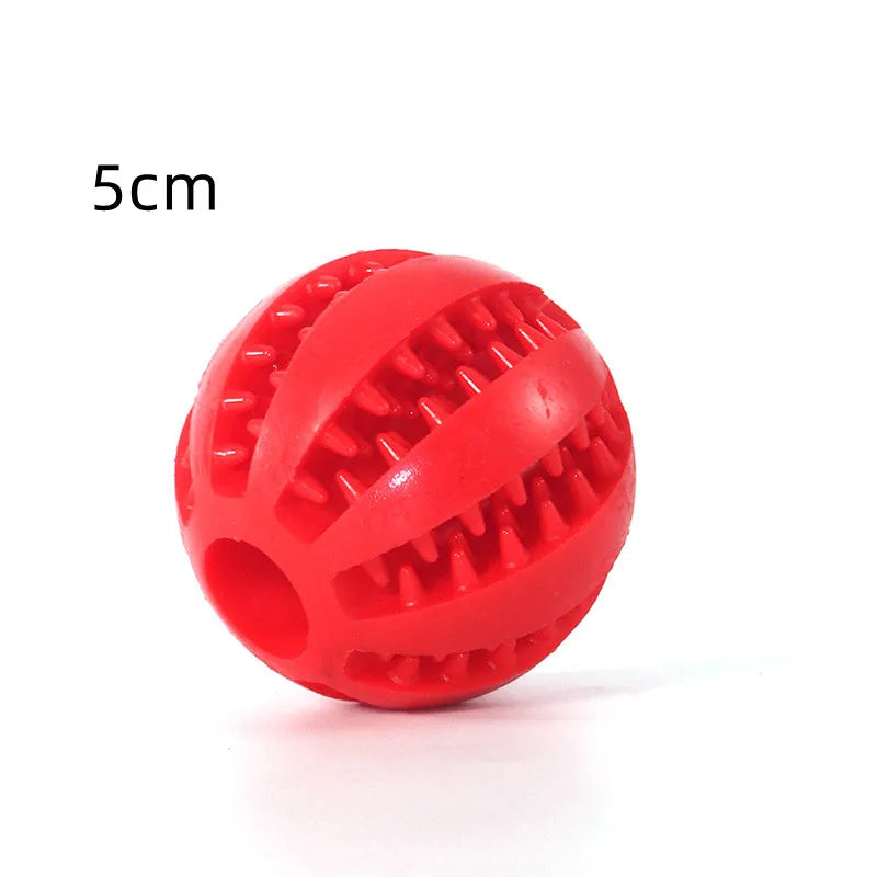 Natural Rubber Dog Chew Toy Ball – Extra-Tough Interactive Treat & Tooth Cleaning Ball 2