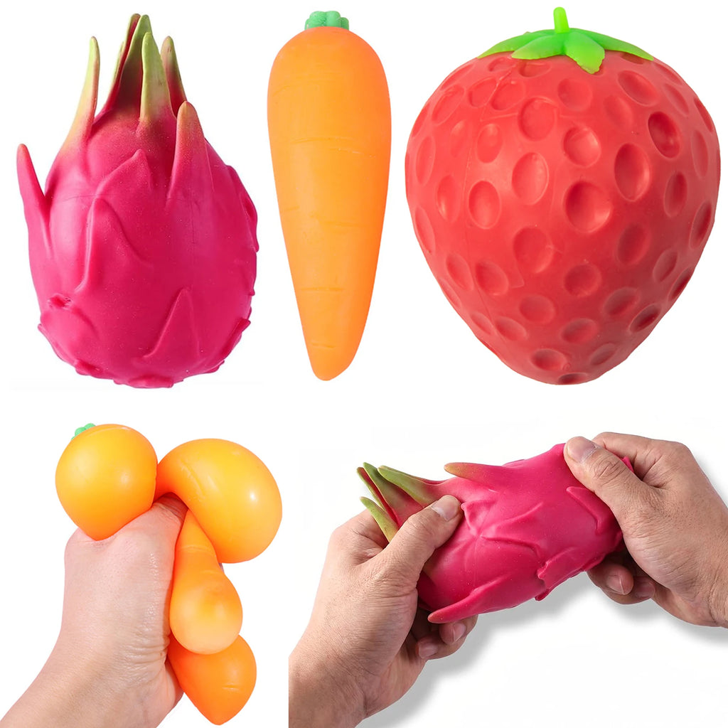 Fruit Mochi Squishy Toys – Mini Kawaii TPR Stress Relief Fidget