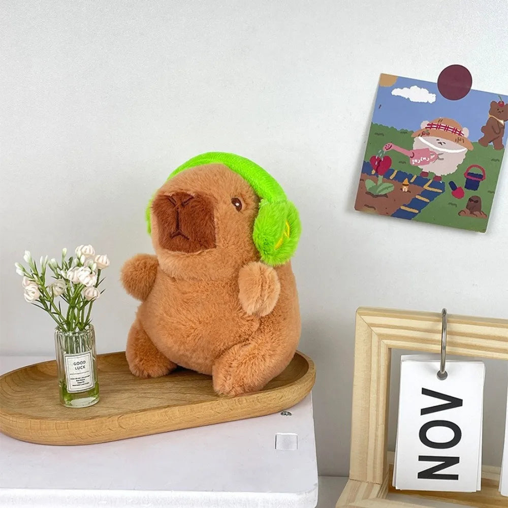 🦫🪽 Cute Capybara Plush Toy – Fluffy Anime Stuffed Animal with Hoodie & Wings | Small Simulation Doll Gift