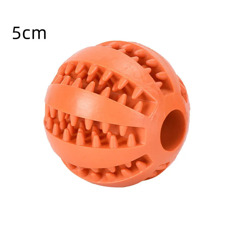 Natural Rubber Dog Chew Toy Ball – Extra-Tough Interactive Treat & Tooth Cleaning Ball 2" (5cm)