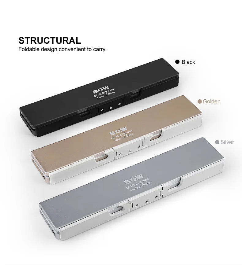 ⌨️📱 BOW Mini Folding Bluetooth Keyboard – 3 Device Support with Stand