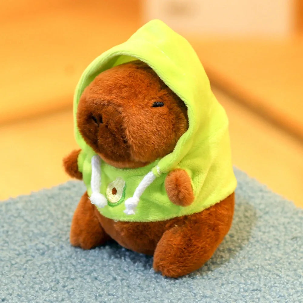 🦫🪽 Cute Capybara Plush Toy – Fluffy Anime Stuffed Animal with Hoodie & Wings | Small Simulation Doll Gift