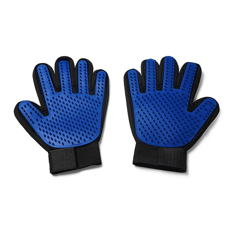 Silicone Pet Grooming Gloves – Hair Removal Brush for Dogs & Cats