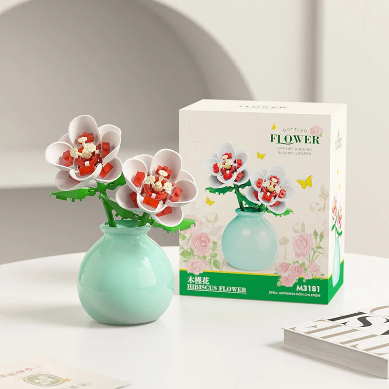 💐✨ Bouquet Flower Micro Diamond Building Blocks – Mini Micro Bricks Constructor Set for Adults & Girls Gift