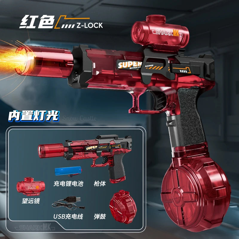 🔫💦 Electric Water Gun Toy | Portable Automatic Burst Blaster ⚡ | Kids Outdoor Summer Fun 🌞🏖️ Water Toys