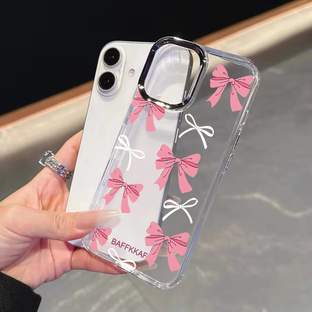 Daisy Floral Clear Phone Case with Metal Lens Frame for Google Pixel