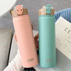 TYESO Thermos Bottle 600ML / 750ML – Stainless Steel Insulated Straw Water Bottle 💧✨