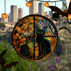 Scary Cat Halloween Window Sticker – Static Cling Décor