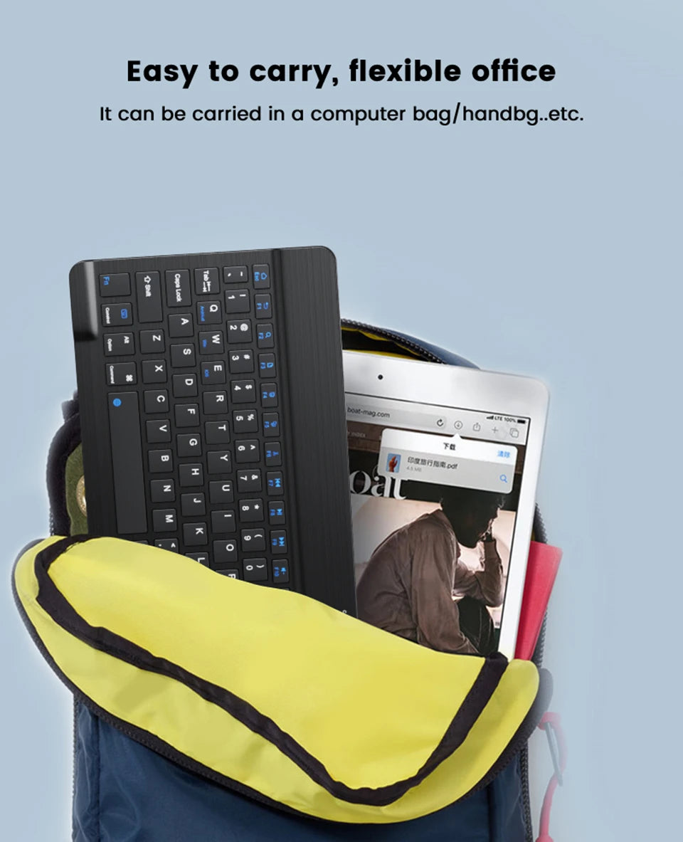 ⌨️📱 Mini Bluetooth Wireless Keyboard – Rechargeable Multi-Language