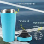 🥤💪 Multi-Color Stainless Steel Sports Shaker Cup – Leakproof