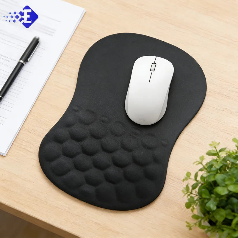 🖱️💖 Ergonomic Mouse Pad with Gel Wrist Support – Premium Lycra Fabric
