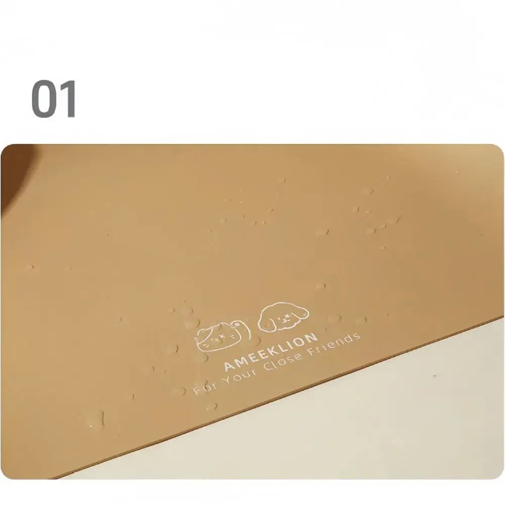 Pet Supplies PU Leather Pet Anti Spill Placemat Waterproof Oil Resistant Dog Food Pad Anti Slip Pet Feeding Mat Drinking Feeding