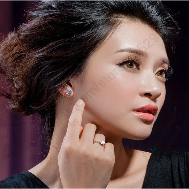 💍✨ Elegant Classic 925 Sterling Silver Ring 💎 | 6-Claw Cubic Zirconia Crystal Finger Ring for Women 👰🤍 | Wedding & Engagement Jewelry