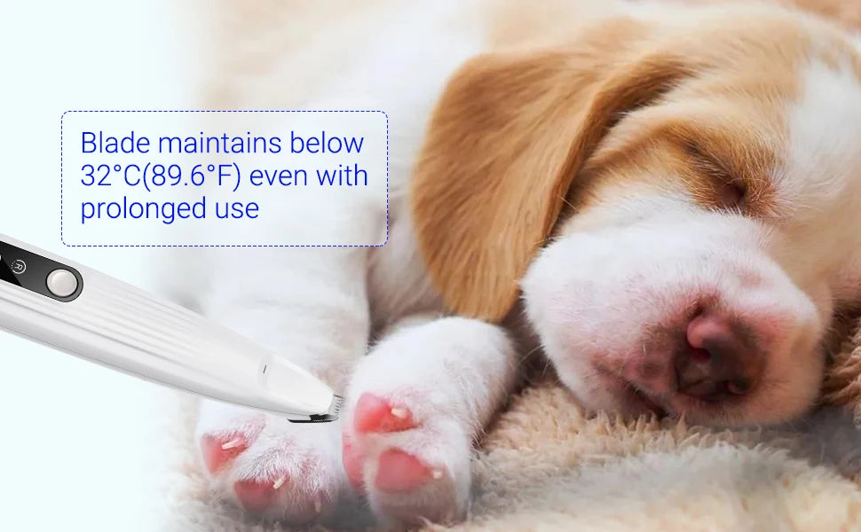 Portable Dog Paw Trimmer with LED Light – Cordless Nail Grinder for Pets