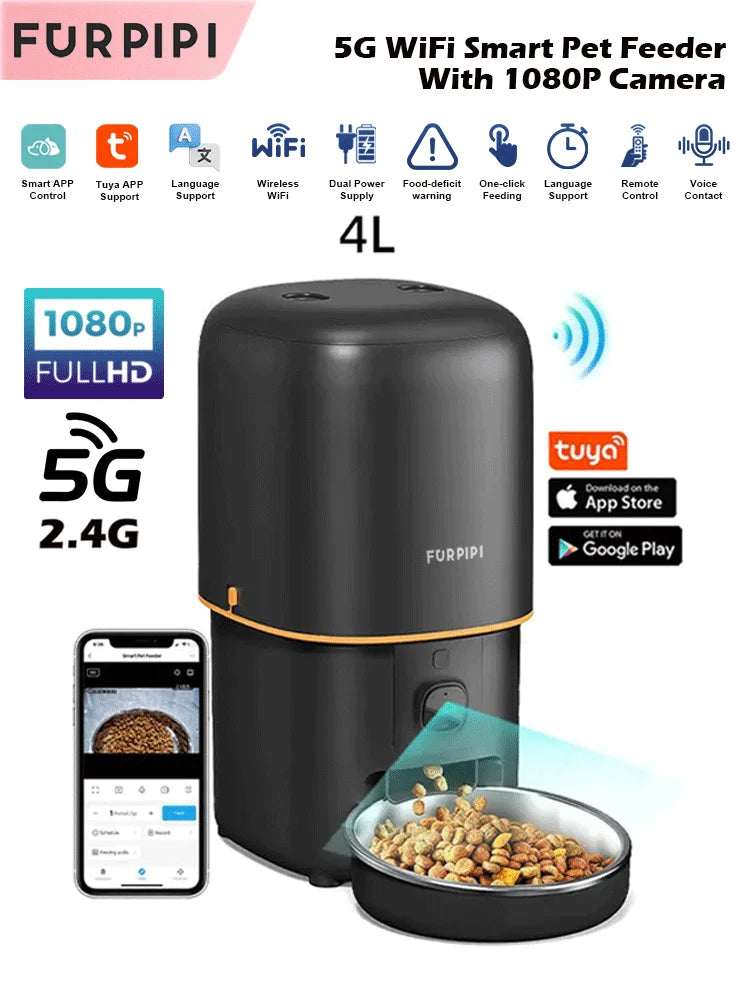 📷🐾 Automatic Smart Cat Feeder with Camera – WiFi App Control
