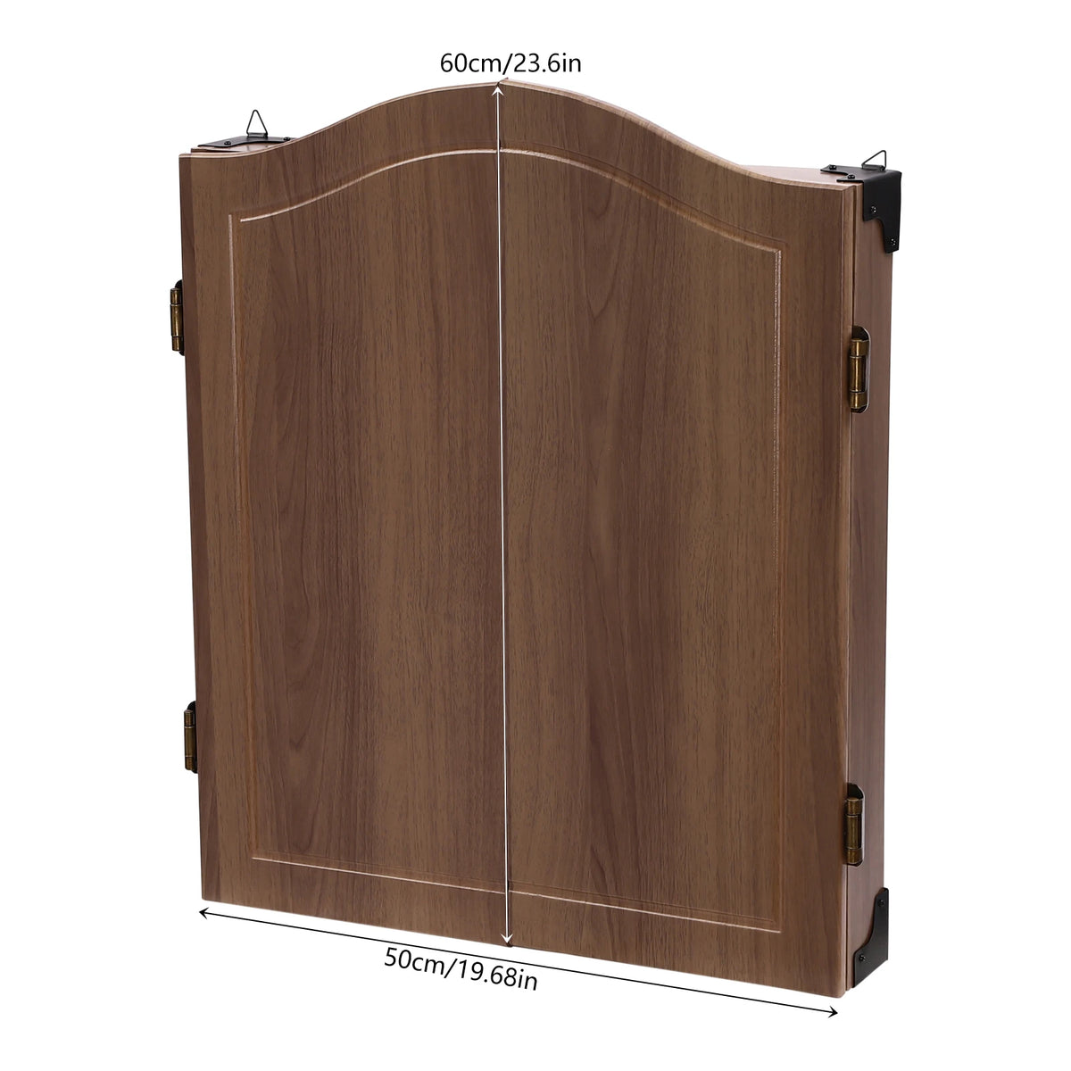 🎯 Wall‑Mounted MDF Dartboard Cabinet Set for Adults | Premium Sisal Dart Board with Scoreboards, Storage & Modern Brown Cabinet | Home, Bedroom, Bar Game Room Decor ⭐