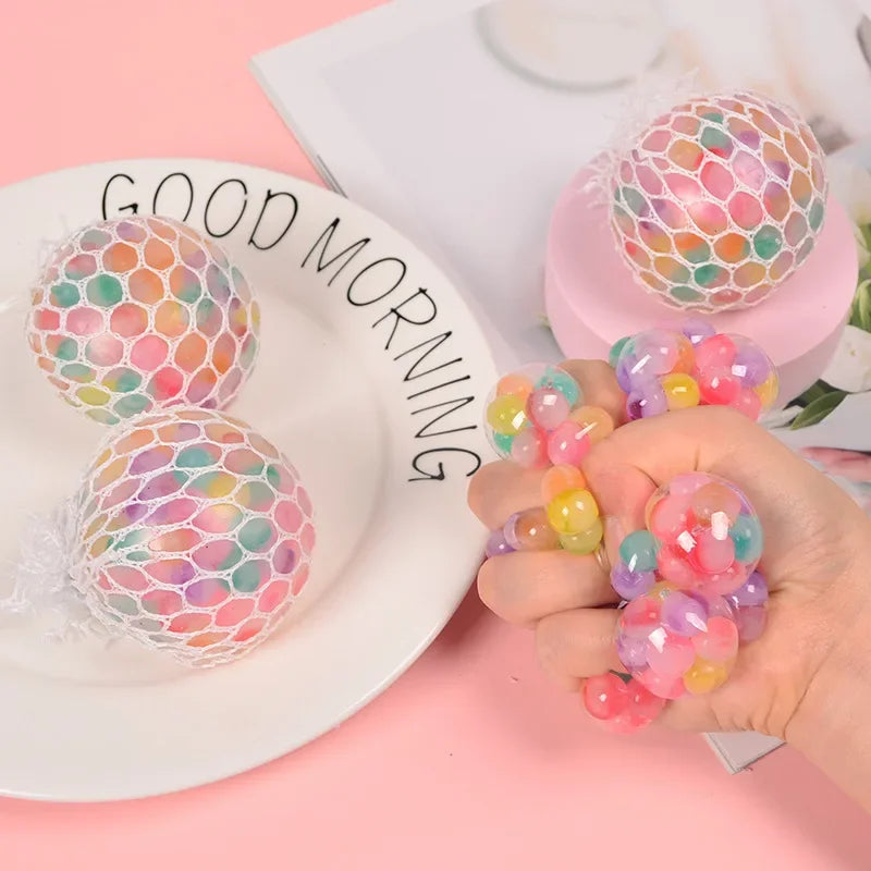 Rainbow Sensory Stress Ball – 3D Squishy Fidget Toy