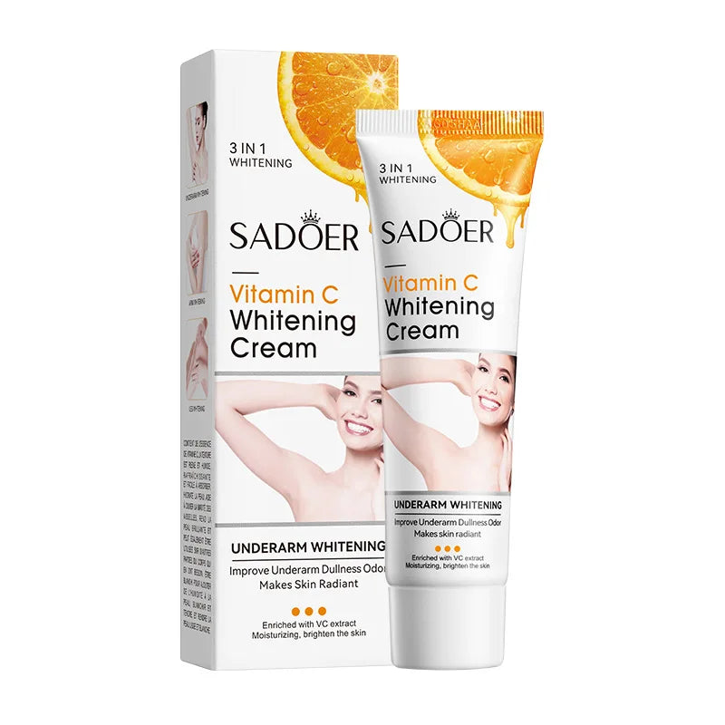 🍊✨ SADOER Vitamin C Body Lotion 💛 | Moisturizing & Brightening Body Care Cream 🧴 | Nourishing Anti-Dry Armpit & Full Body Skincare