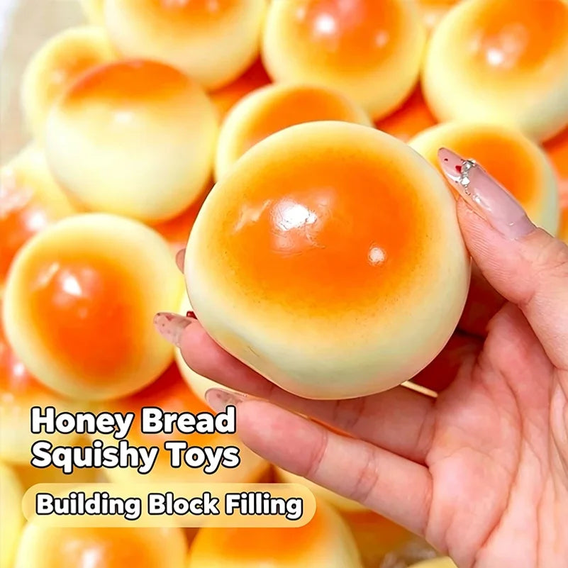 Honey Bread Squishy Toy – Soft ASMR Sensory Squeeze Fidget
